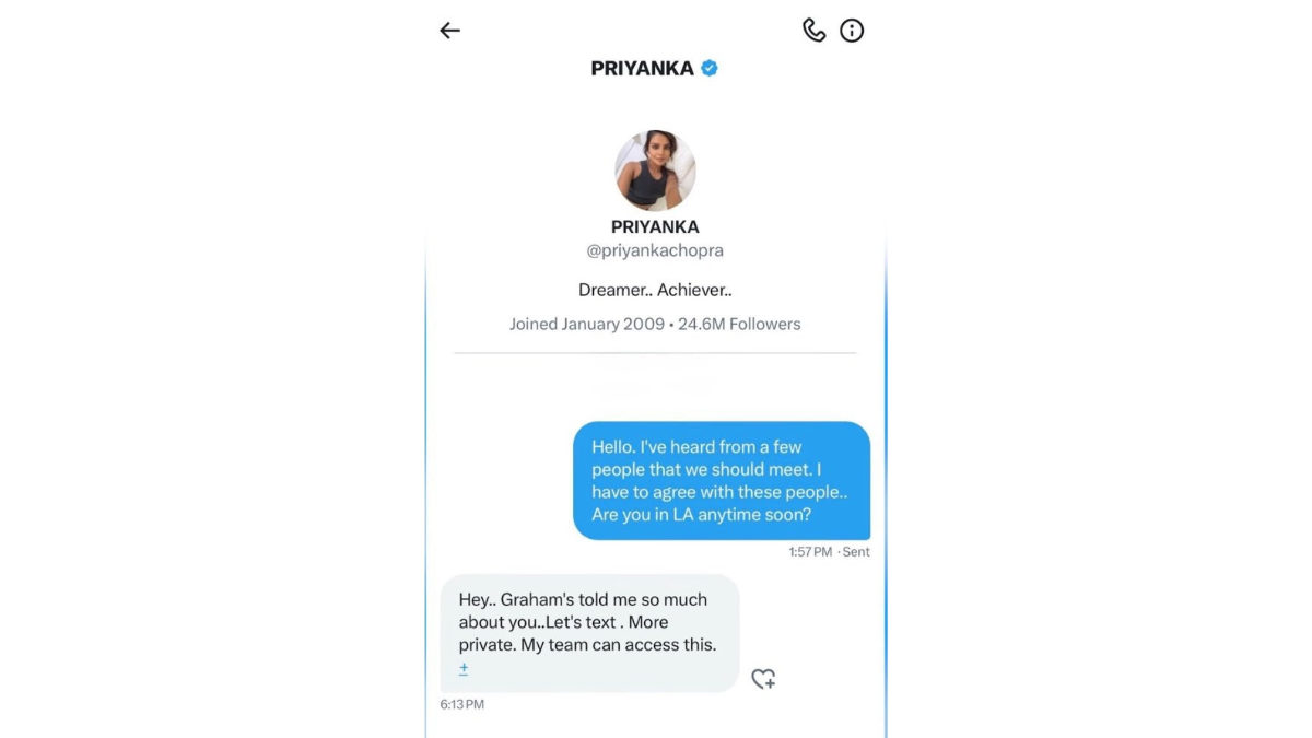 Priyanka Chopra And Nick Jonas Reveal The Sweet Story Behind Their First Dm 1 priyanka chopra and nick jonas
