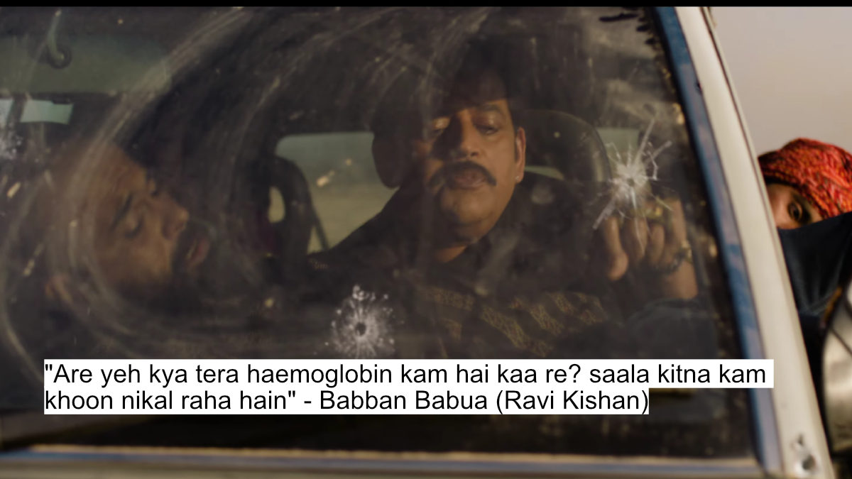 Mirzapur The Movie Dialogues: Pankaj Tripathi, Ali Fazal And Divyenndu'S Dialogues Bring Back The Throne War 13 "are yeh kya tera haemoglobin kam hai kaa re? saala kitna kam khoon nikal raha hain" - babban babua (ravi kishan)