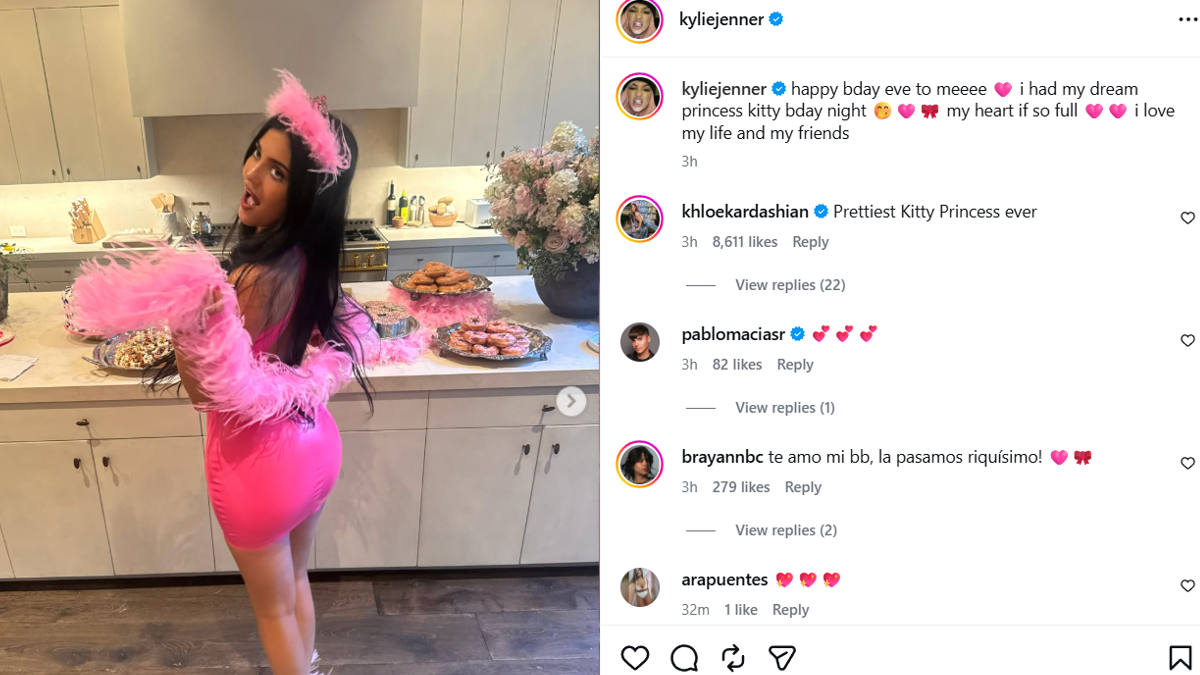 Kylie Jenner Celebrates 29Th Birthday With Hailey Bieber And A Very Pink Party 1 kylie jenner’s pink birthday party had everything from boas to kitty cakes