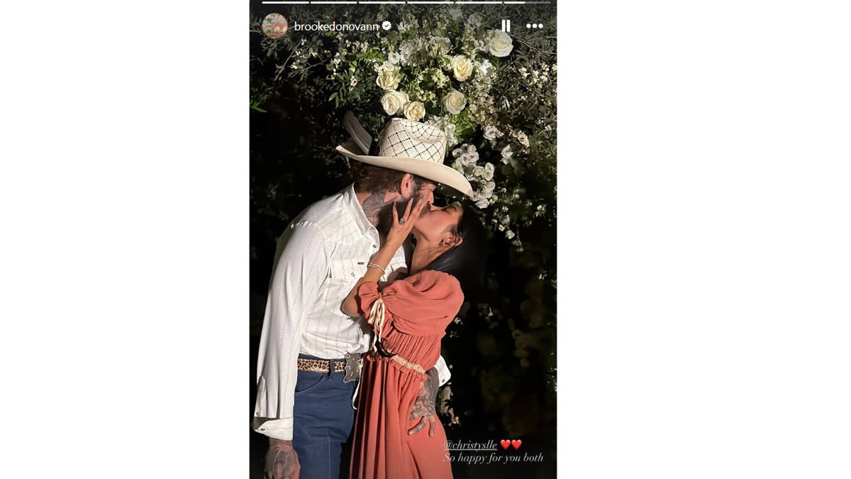 Post Malone And Christy Lee Spark Engagement Rumors With Stunning Ring And Bride To Be Sash 2 post malone and christy lee 1