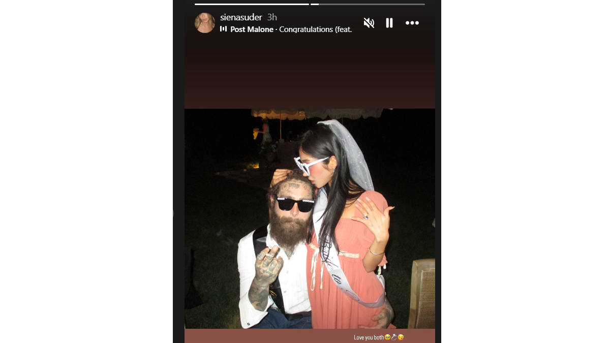Post Malone And Christy Lee Spark Engagement Rumors With Stunning Ring And Bride To Be Sash 3 post malone and christy lee 2