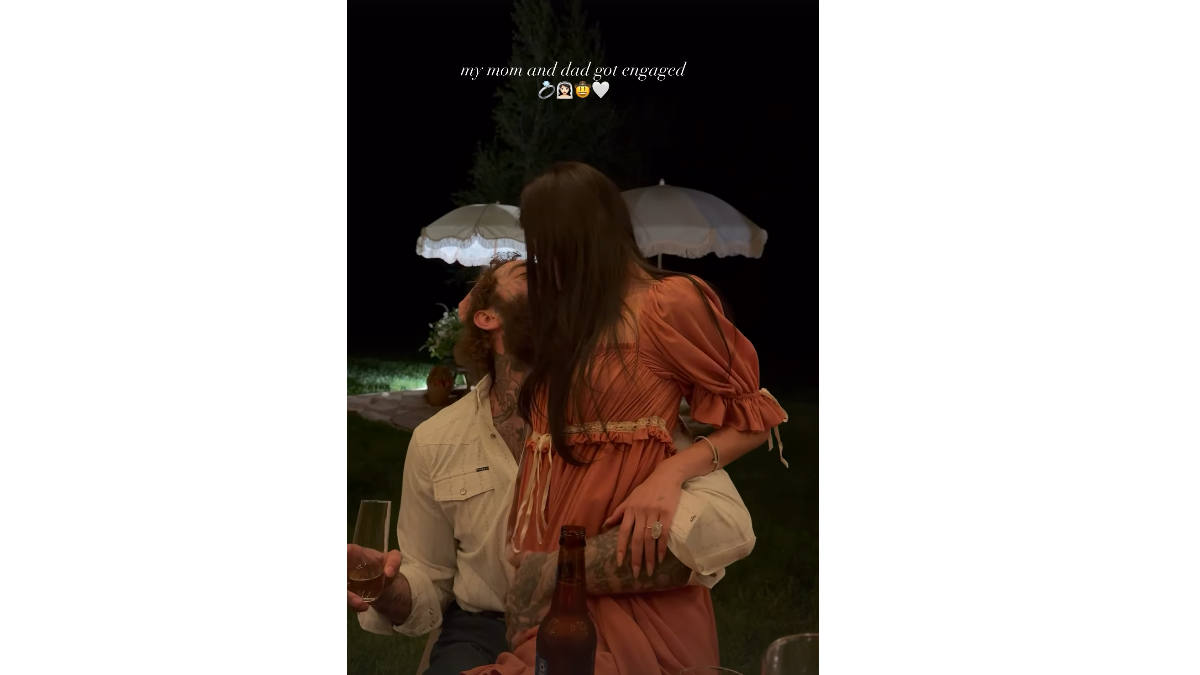 Post Malone And Christy Lee Spark Engagement Rumors With Stunning Ring And Bride To Be Sash 1 post malone and christy lee